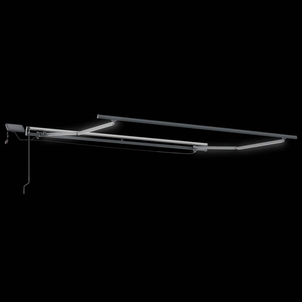 Uttrekkbar markise Grønn og hvit 350 x 250 cm