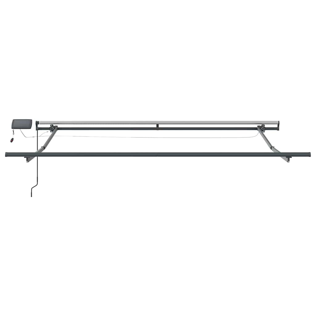 Uttrekkbar markise Grønn og hvit 350 x 250 cm