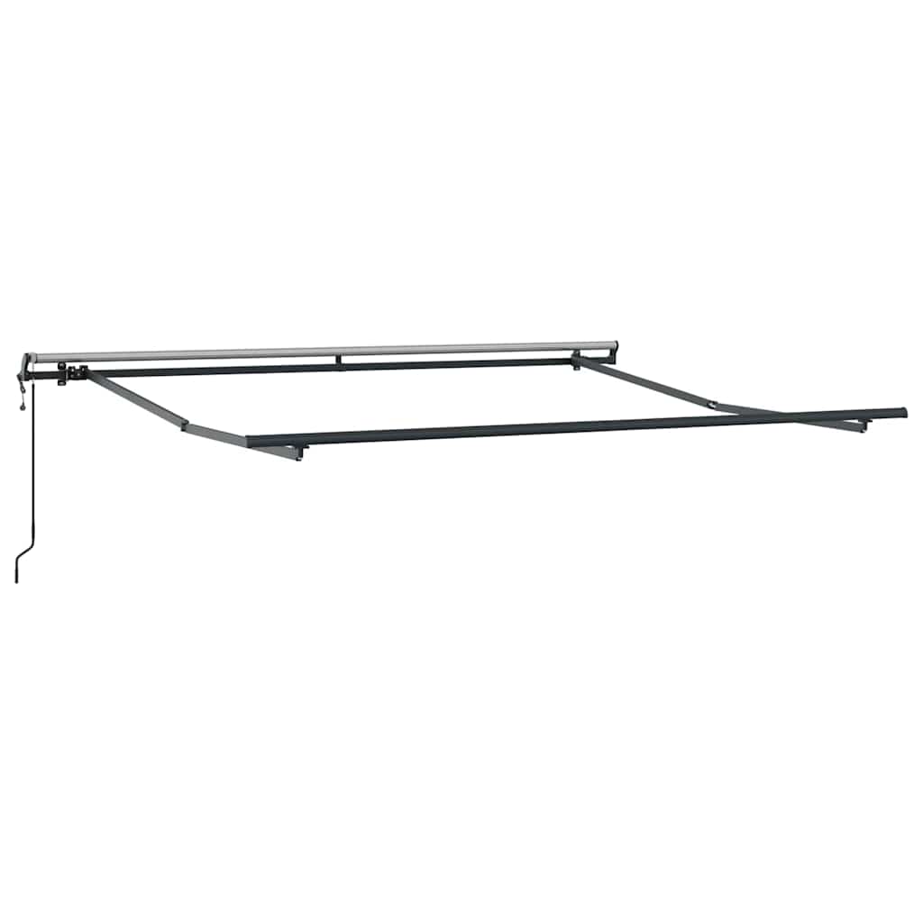 Uttrekkbar markise Grønn og hvit 350 x 250 cm