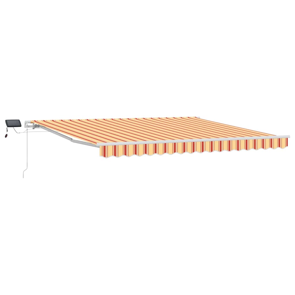 Uttrekkbar markise Gul og oransje 400 × 300 cm