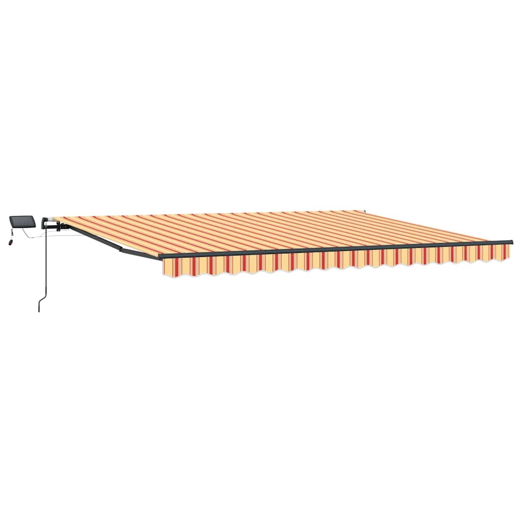 Uttrekkbar markise Gul og oransje 400 × 300 cm