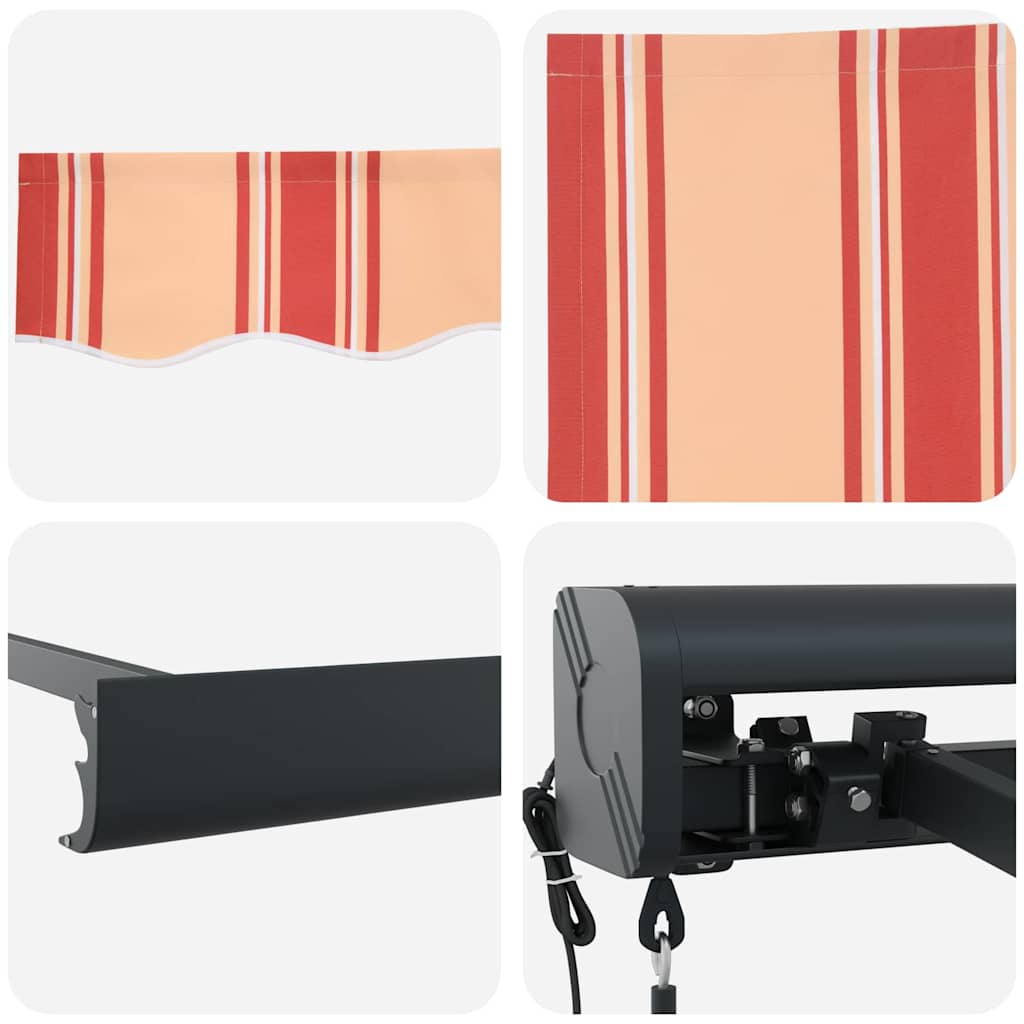 Uttrekkbar markise Gul og oransje 400 x 300 x 165 cm