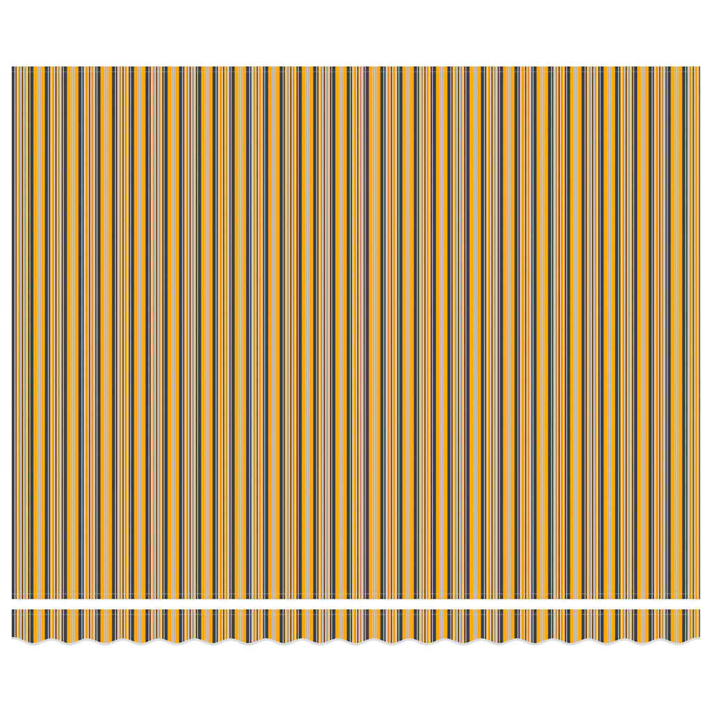 Markiseramme Gul og Grå 400 × 300 cm Polyester med PU-belegg