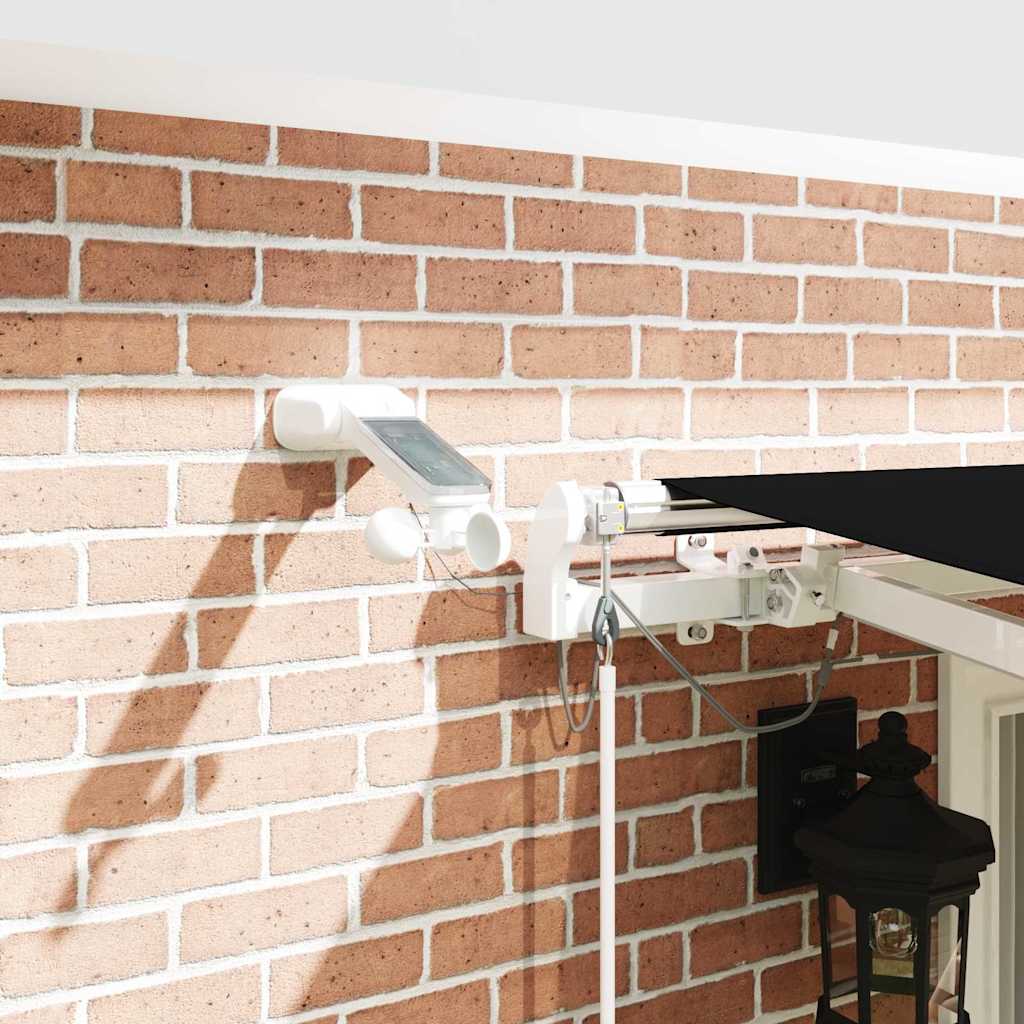 Innvendbar Markise Svart 400 × 300 cm Polyester og Metall