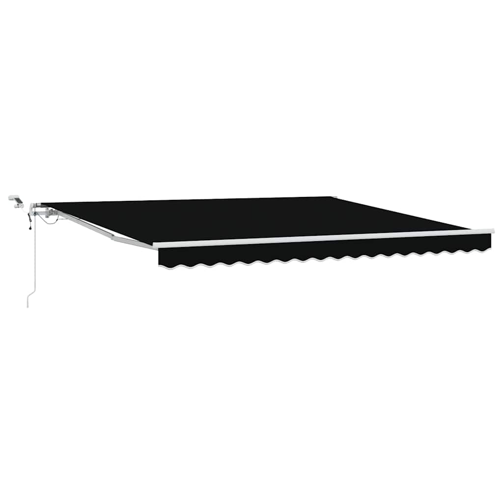 Innvendbar Markise Svart 400 × 300 cm Polyester og Metall