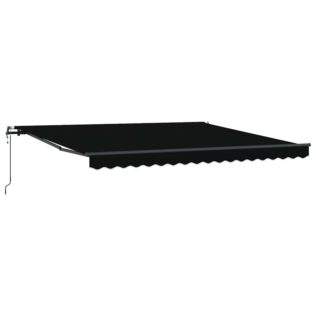Innvendbar Markise Svart 400 × 300 cm Stoff og Aluminium vidaXL