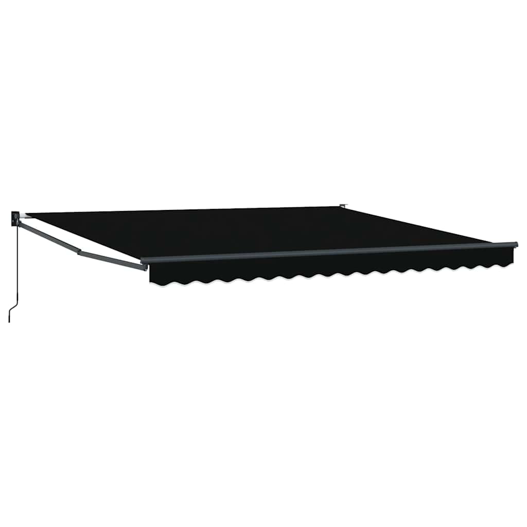 Innvendbar Markise Svart 400 × 300 cm Polyester og aluminium