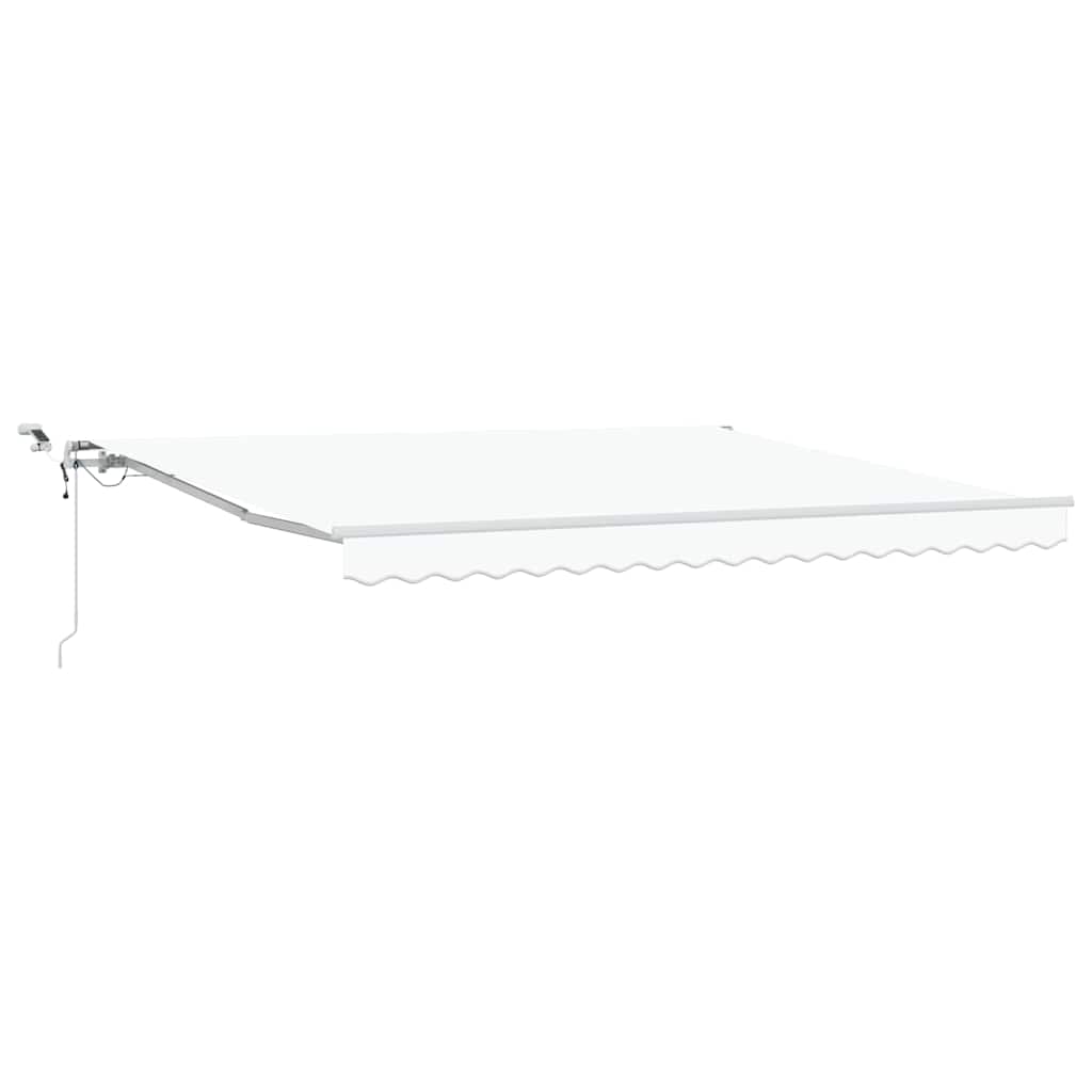 Innvendbar Markise Hvit 400 × 300 cm Polyester og Metall