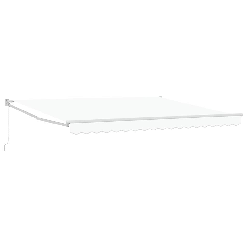 Innvendbar Markise Hvit 400 × 300 cm Polyester og aluminium vidaXL
