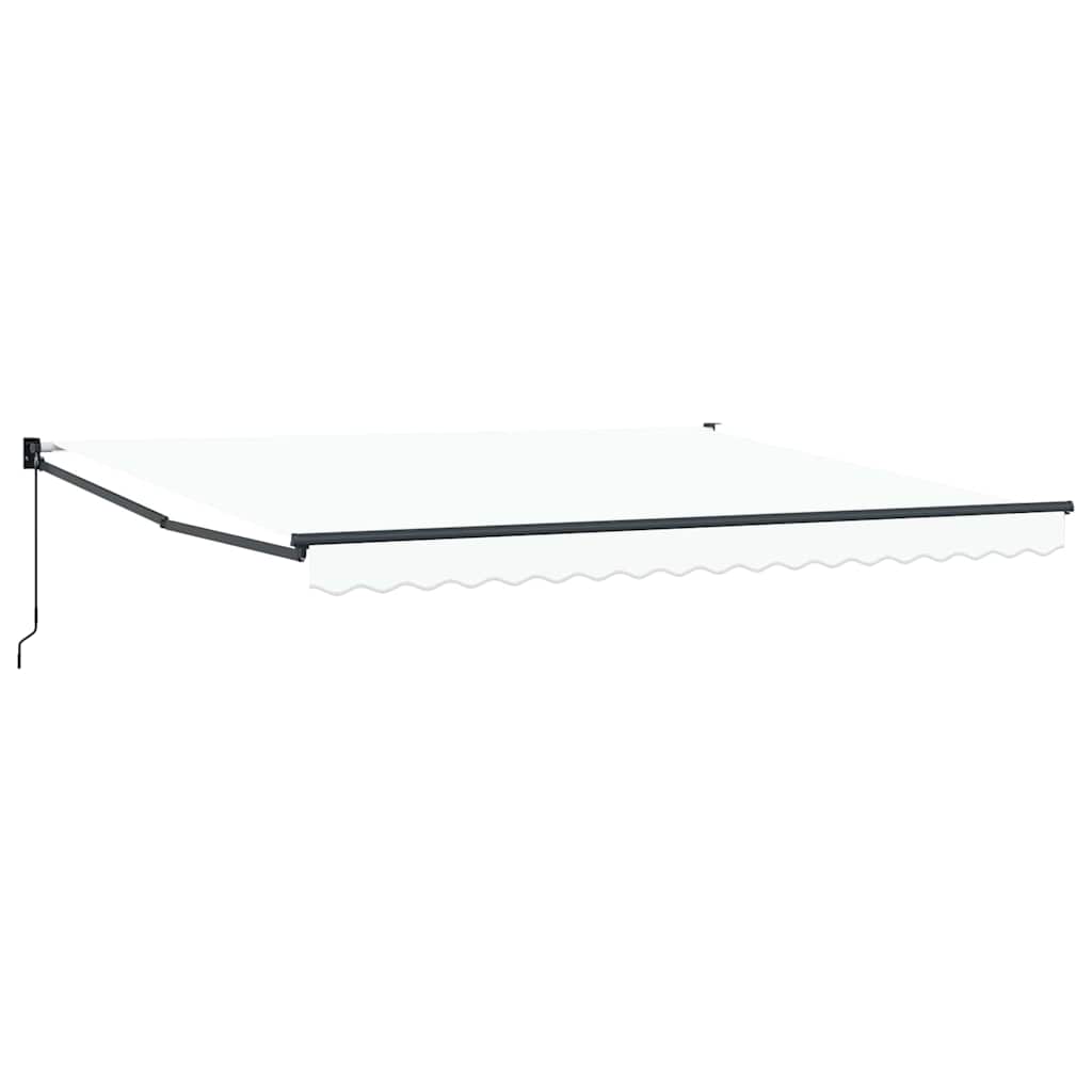 Uttrekkbar markise Hvit 400 × 300 cm