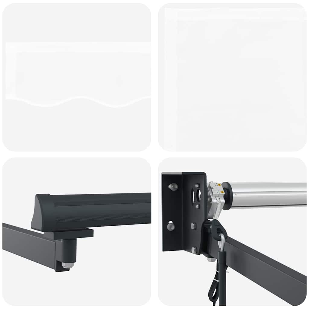Innvendbar Markise Hvit 400 × 300 cm Polyester og aluminium vidaXL
