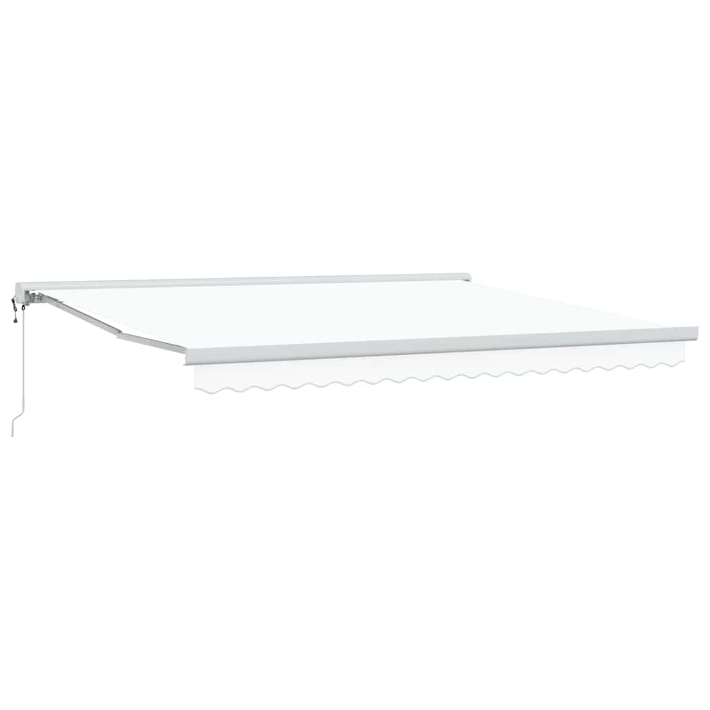 Innvendbar Markise Hvit 400 × 300 cm Stoff og Metall