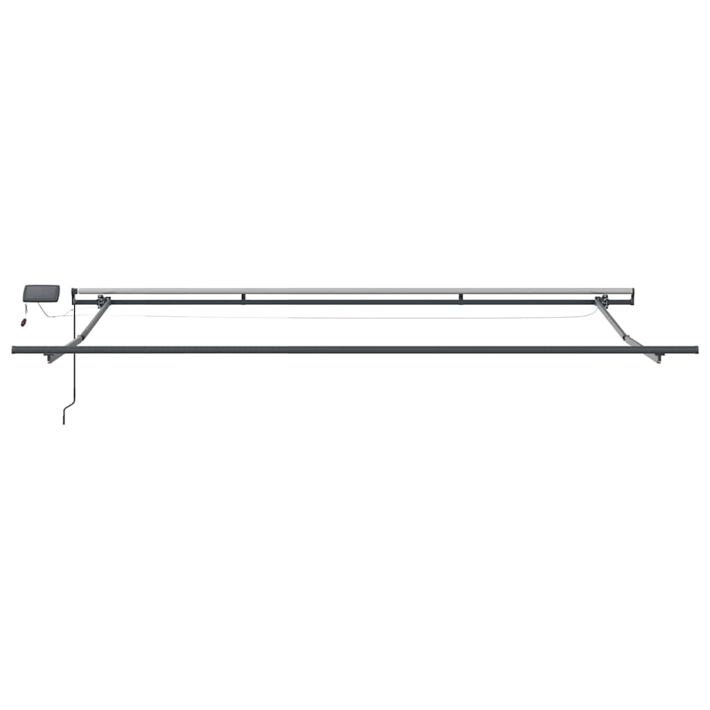 Uttrekkbar markise Lysegrå 400 × 300 cm Stoff og Aluminium