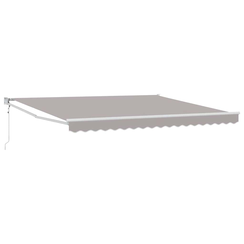 Markise Lysegrå 400 × 300 cm Polyester og Metall