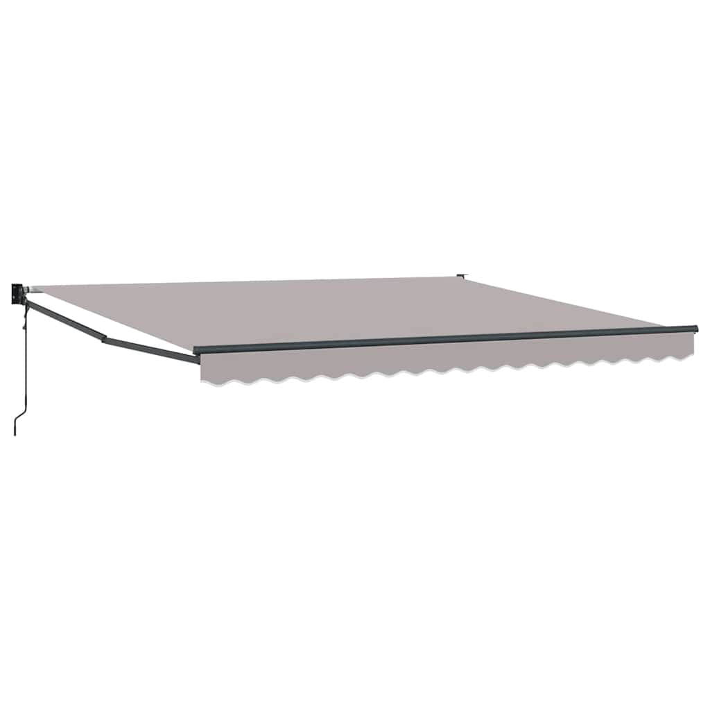Markise Lysegrå 400 × 300 cm Polyester og Metall