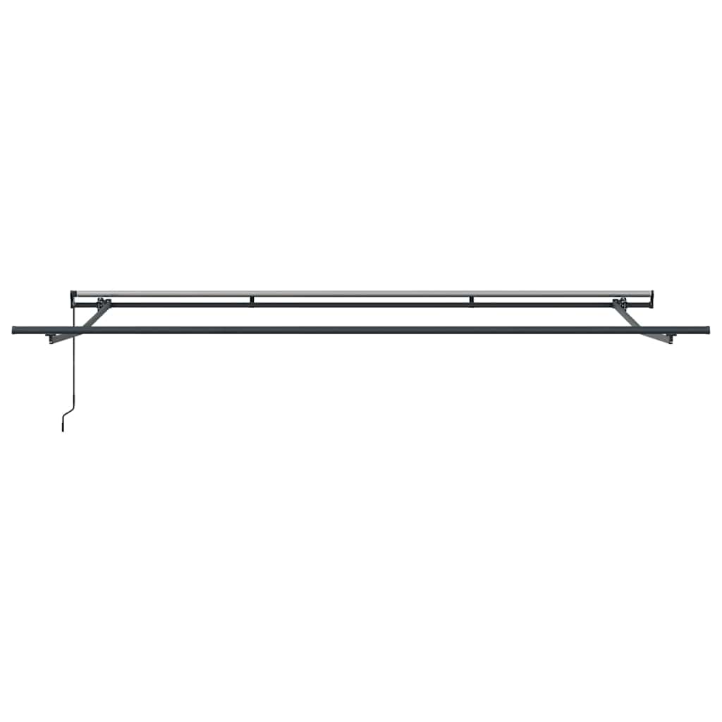 Innvendbar Markise Grønn og hvit 400 × 300 cm Polyester og stål