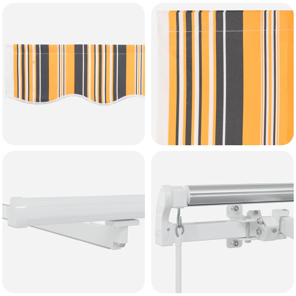 Innvendbar Markise Flerfarget 400 × 300 cm Stoff og stål