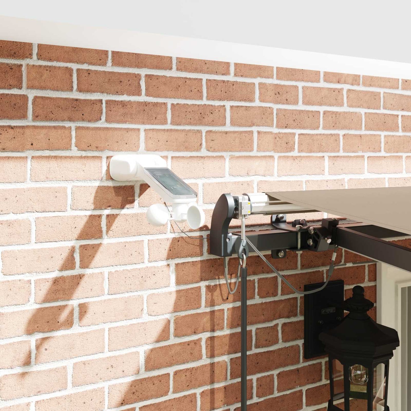 Uttrekkbar markise Beige 400 × 350 cm Polyester