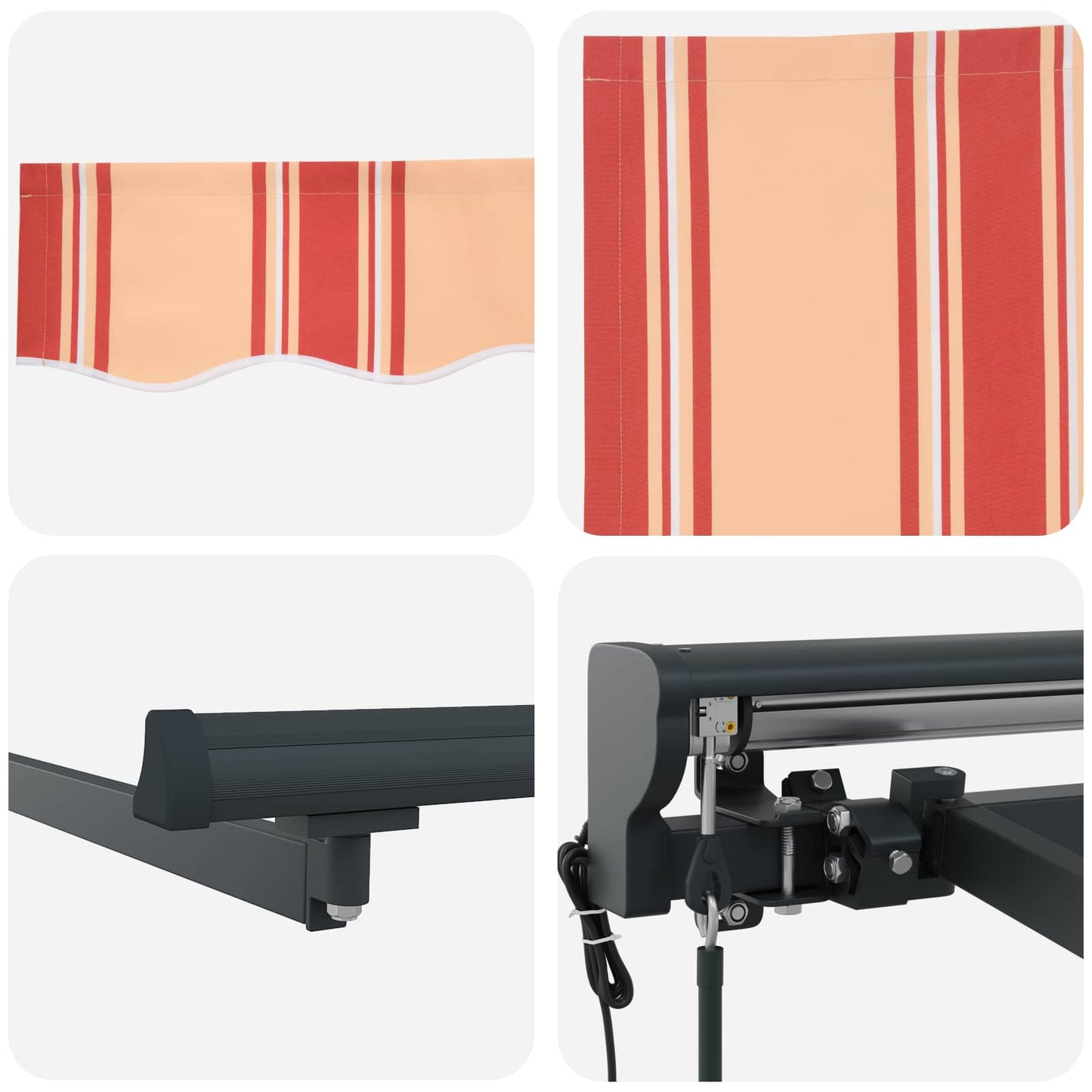 Markiseramme Flerfarget 450 × 300 cm Polyester med PU-belegg