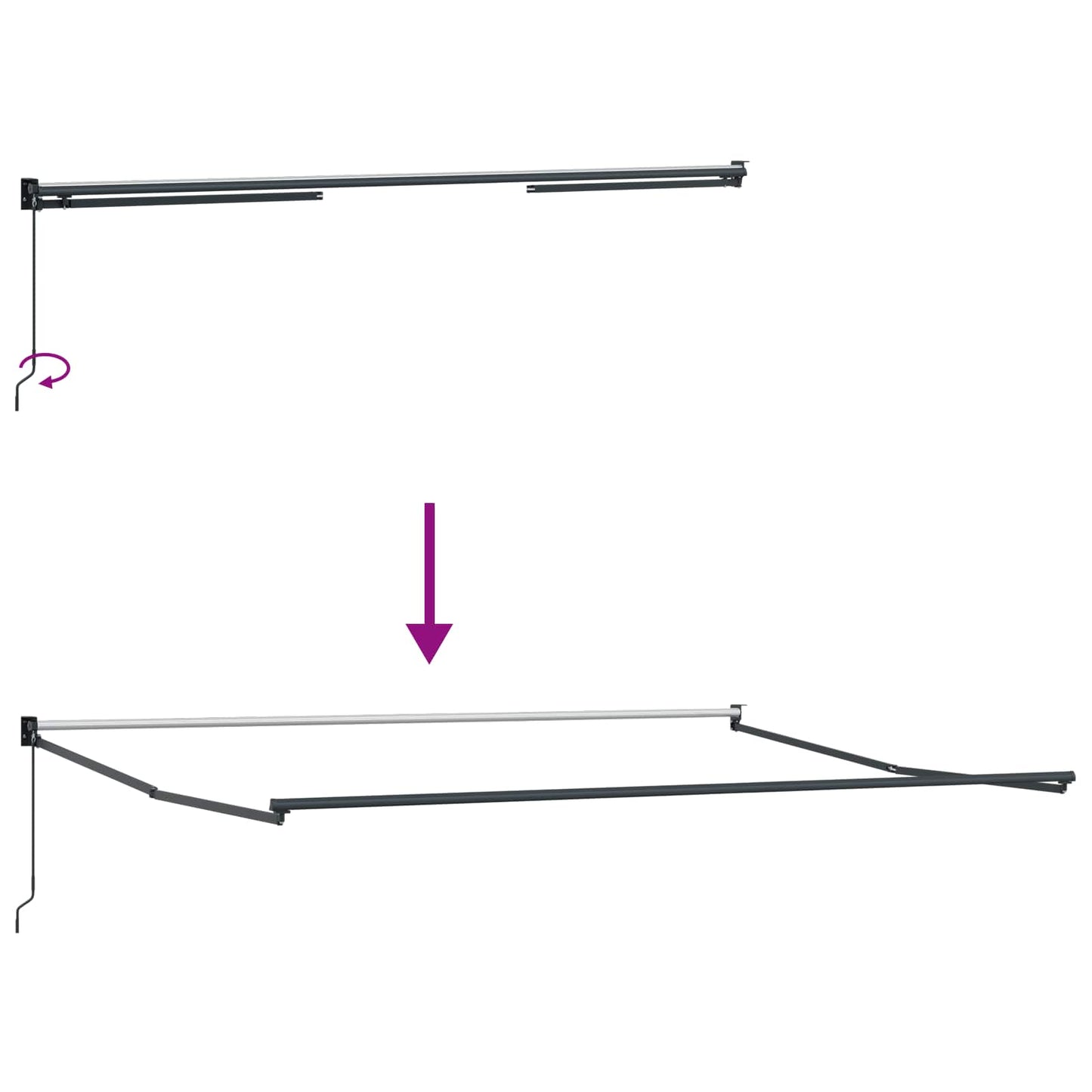 Innvendbar Markise Flerfarget 450 × 300 cm