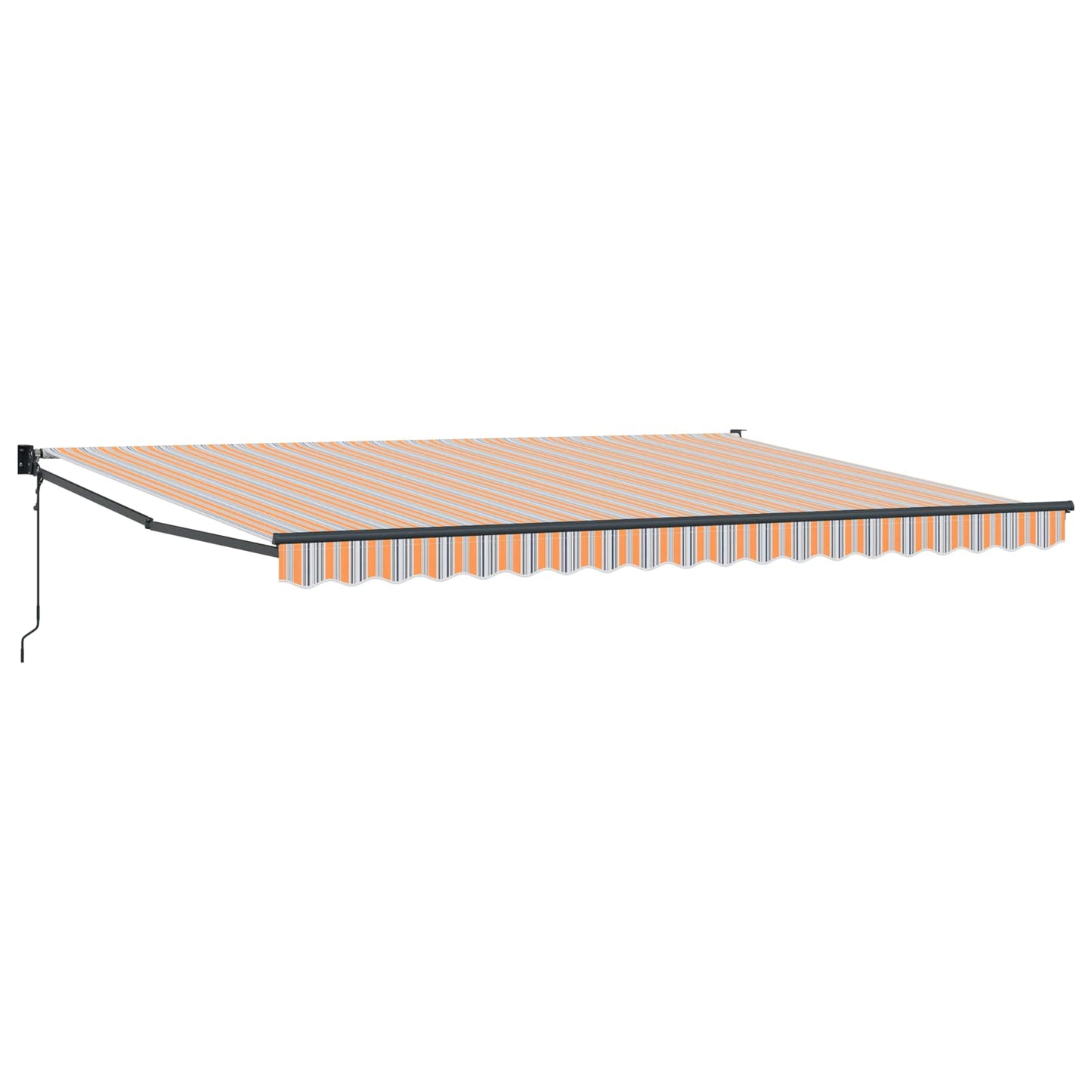 Uttrekkbar markise Flerfarget 450 × 300 cm Polyester og Metall