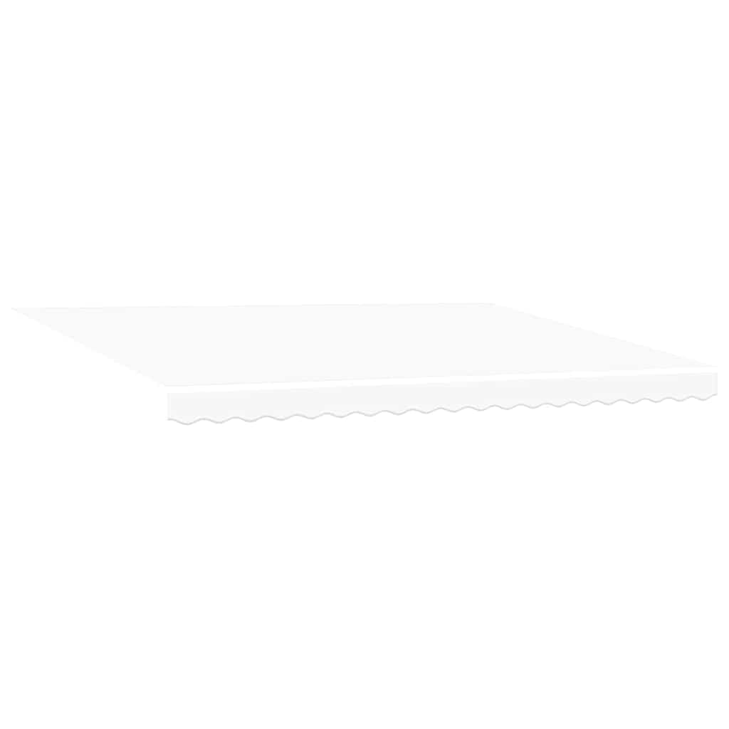 Uttrekkbar markise Hvit 450 × 300 cm Stoff og Aluminium