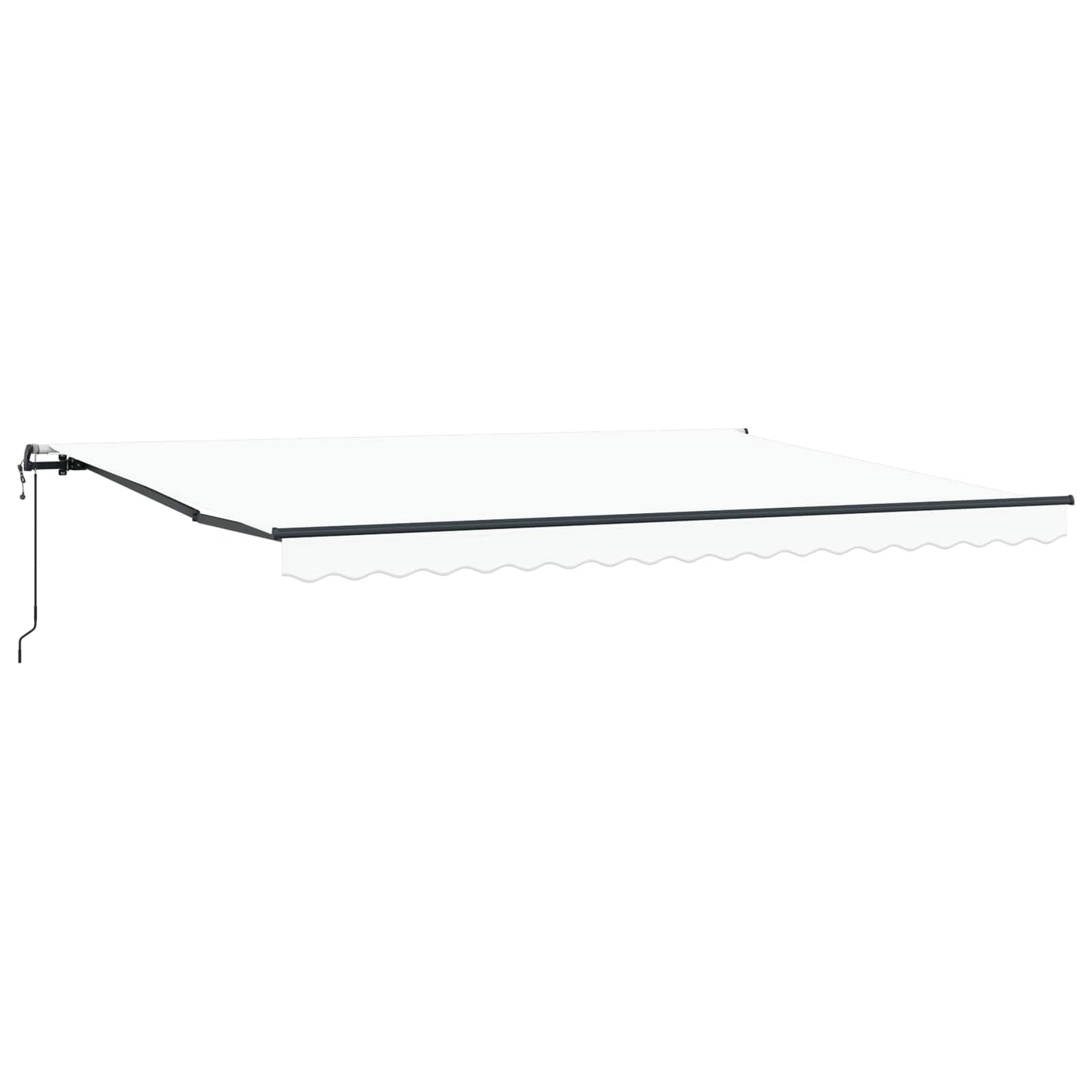 Uttrekkbar markise Hvit 450 × 300 cm Stoff og Aluminium