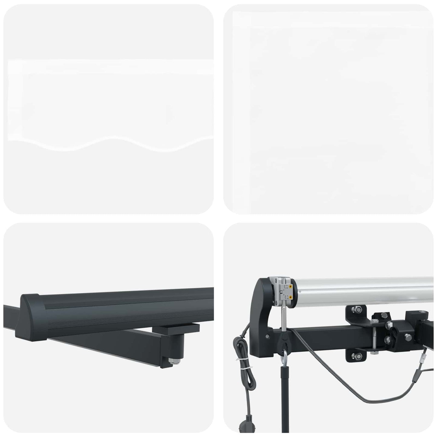 Markiseduk Hvit 450 × 300 cm Polyester