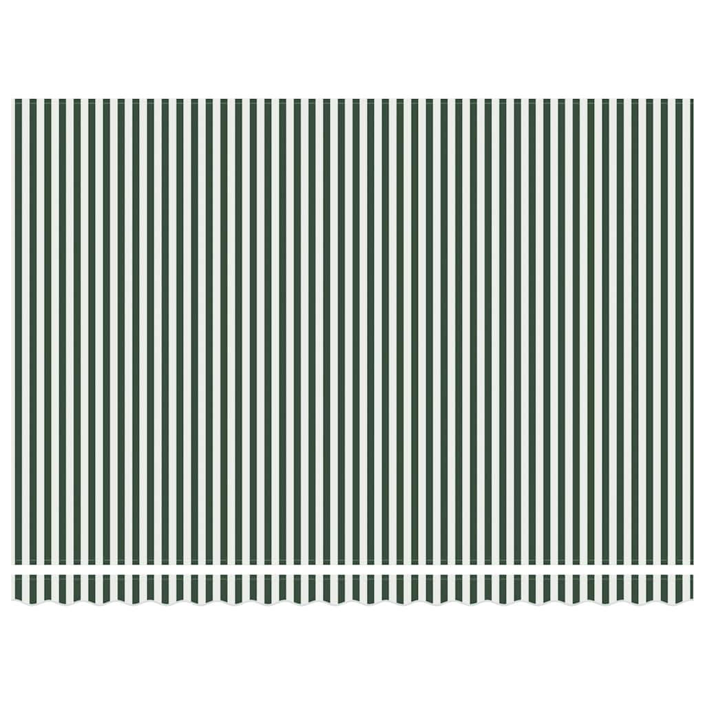 Uttrekkbar markise Grønn og hvit 450 x 300 x 165 cm