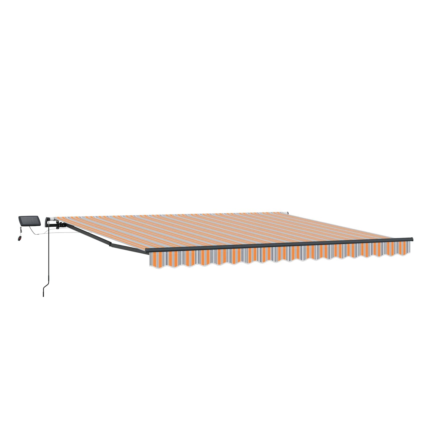 Uttrekkbar markise Flerfarget 450 × 350 cm Stoff og Aluminium
