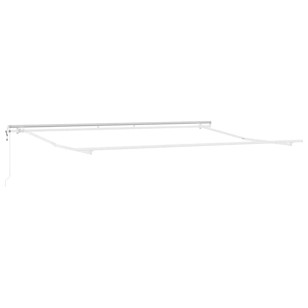 Uttrekkbar markise Beige 450 × 350 cm Stoff og Aluminium