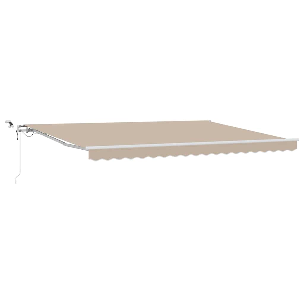 Uttrekkbar markise Beige 450 × 350 cm Polyester