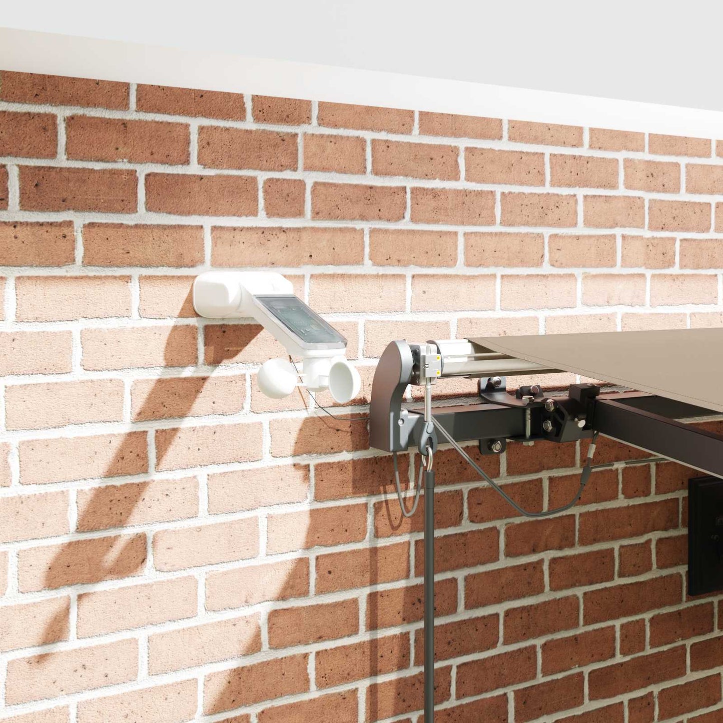 Uttrekkbar markise Beige 450 × 350 cm Polyester