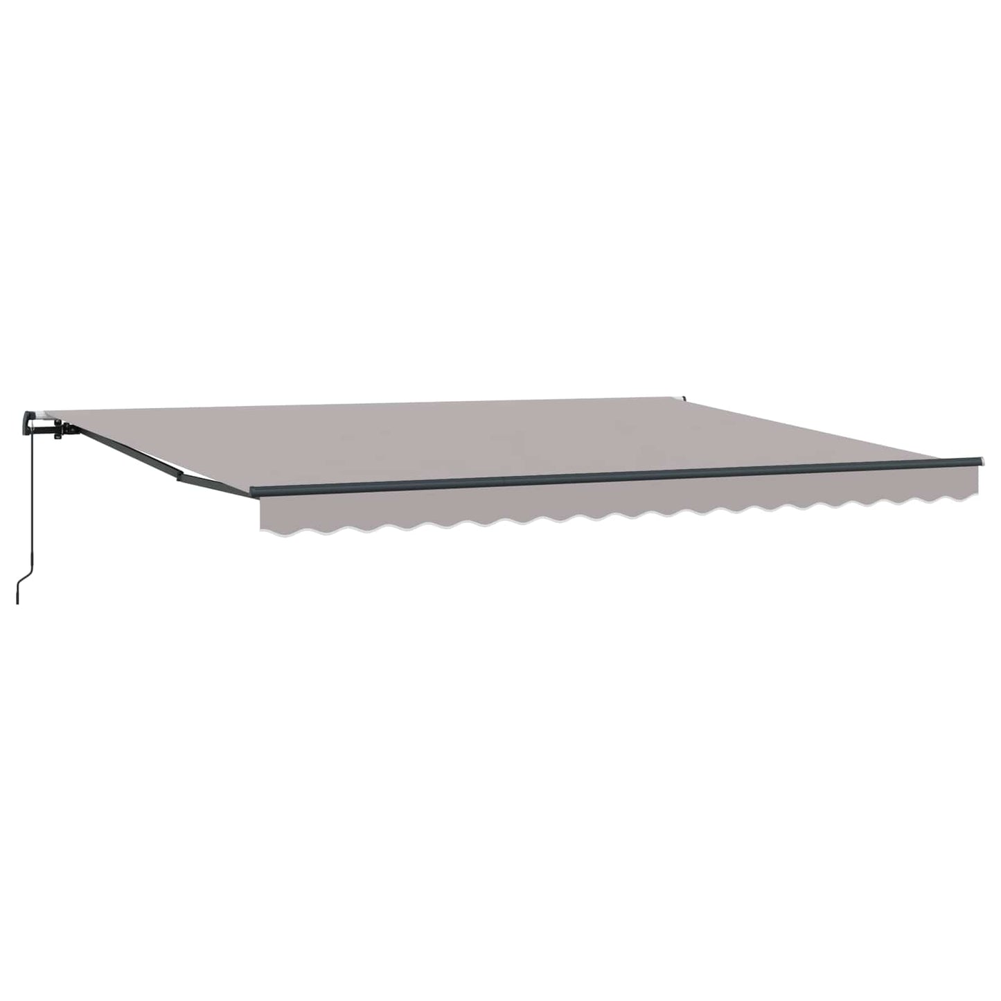 Uttrekkbar markise Lysegrå 450 × 350 cm Polyester og aluminium
