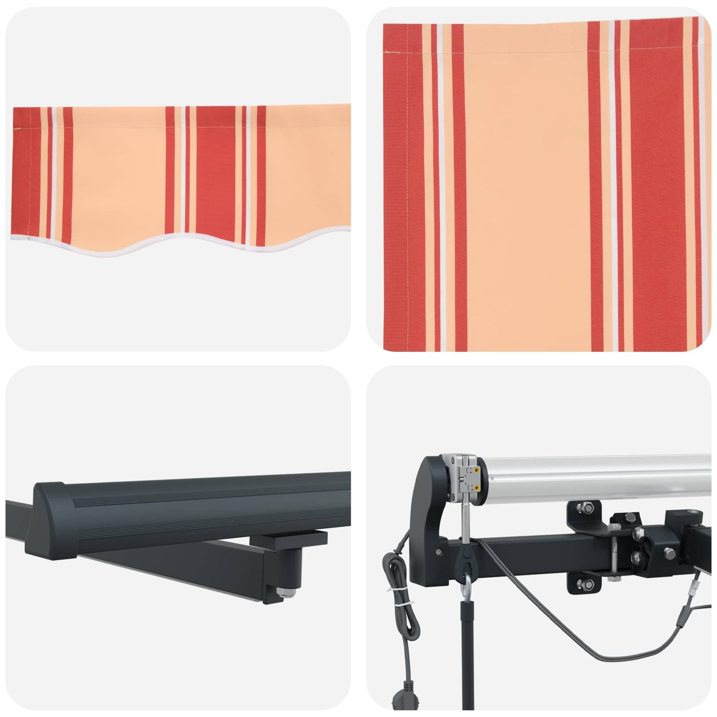 Markiseduk Gul og oransje 500 × 300 cm Polyester