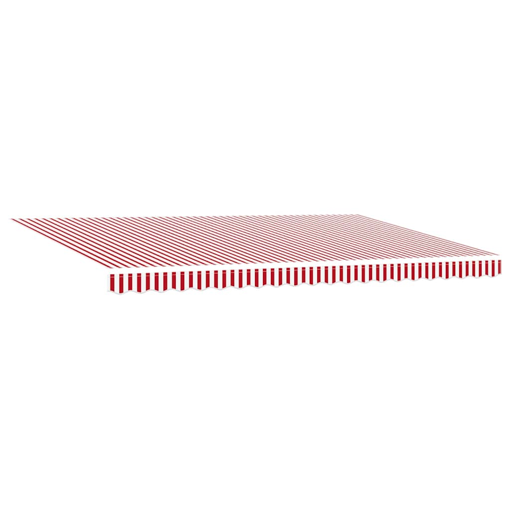 Innvendbar Markise Rød og Hvit 500 × 300 cm Polyester og Metall