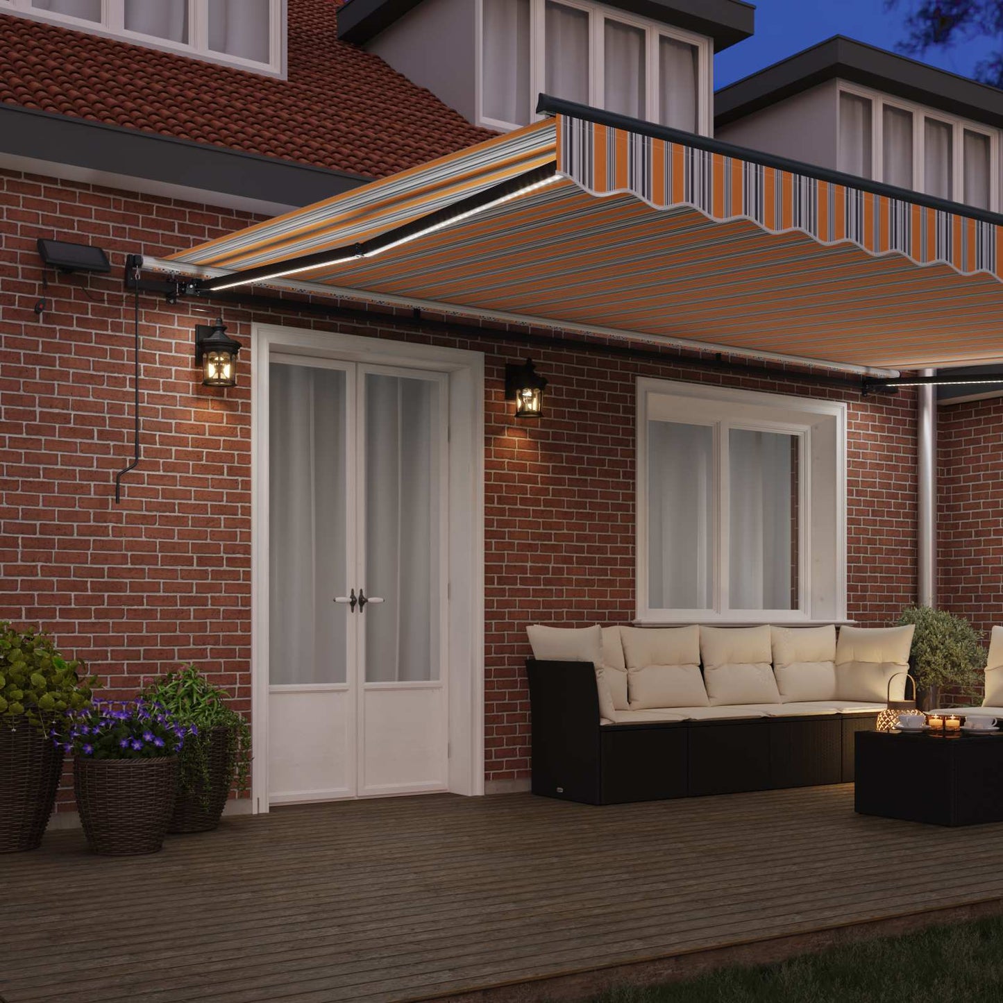 Uttrekkbar markise Flerfarget 500 x 300 x 165 cm