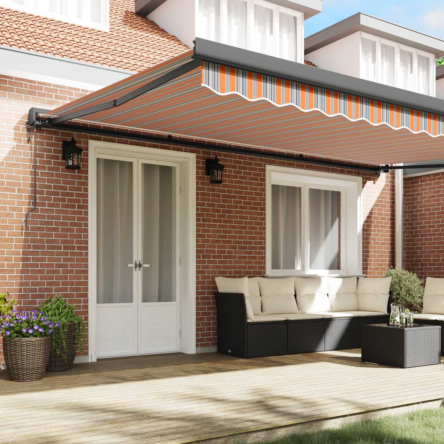 Uttrekkbar markise Flerfarget 500 x 300 x 165 cm
