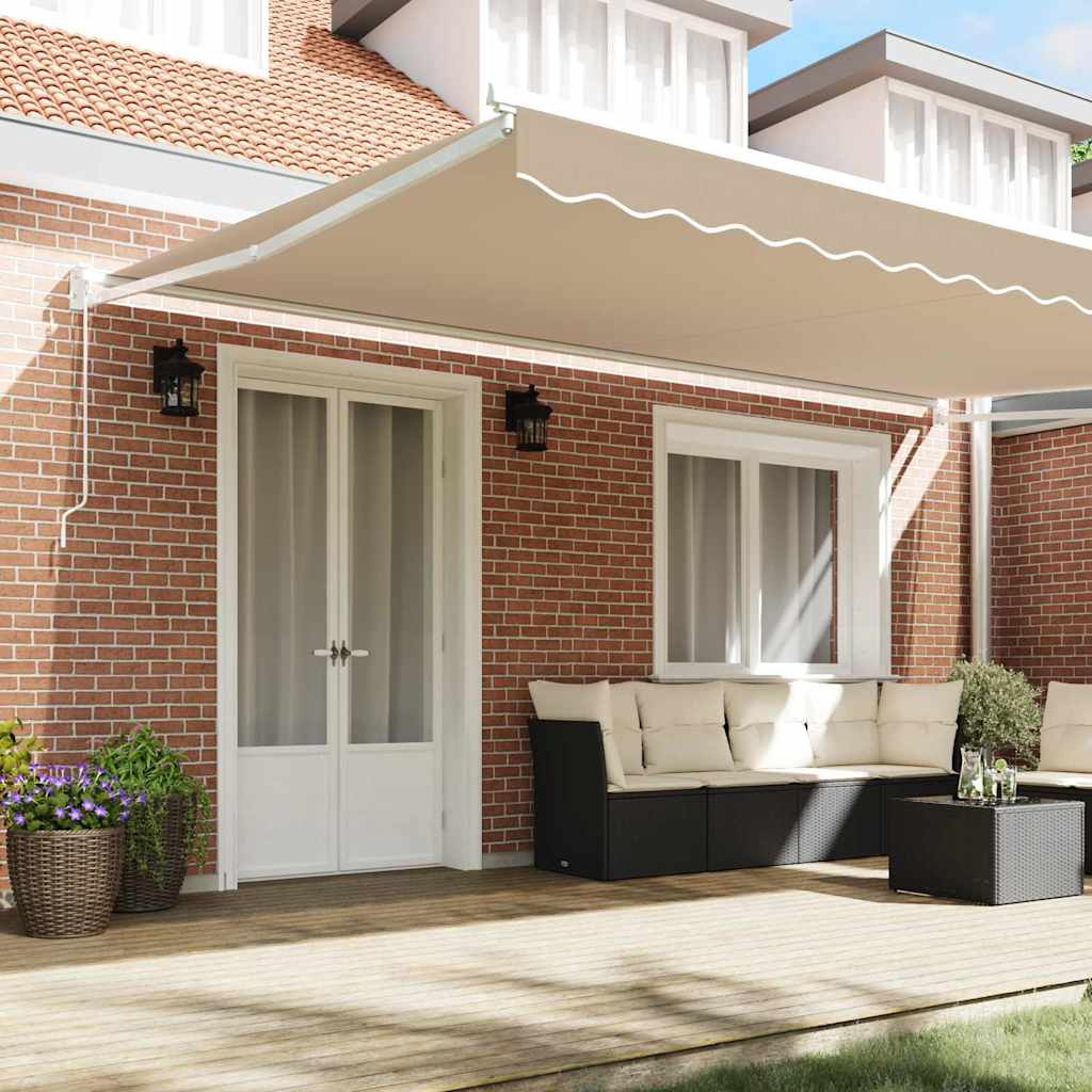 Uttrekkbar markise Beige 500 x 300 x 165 cm