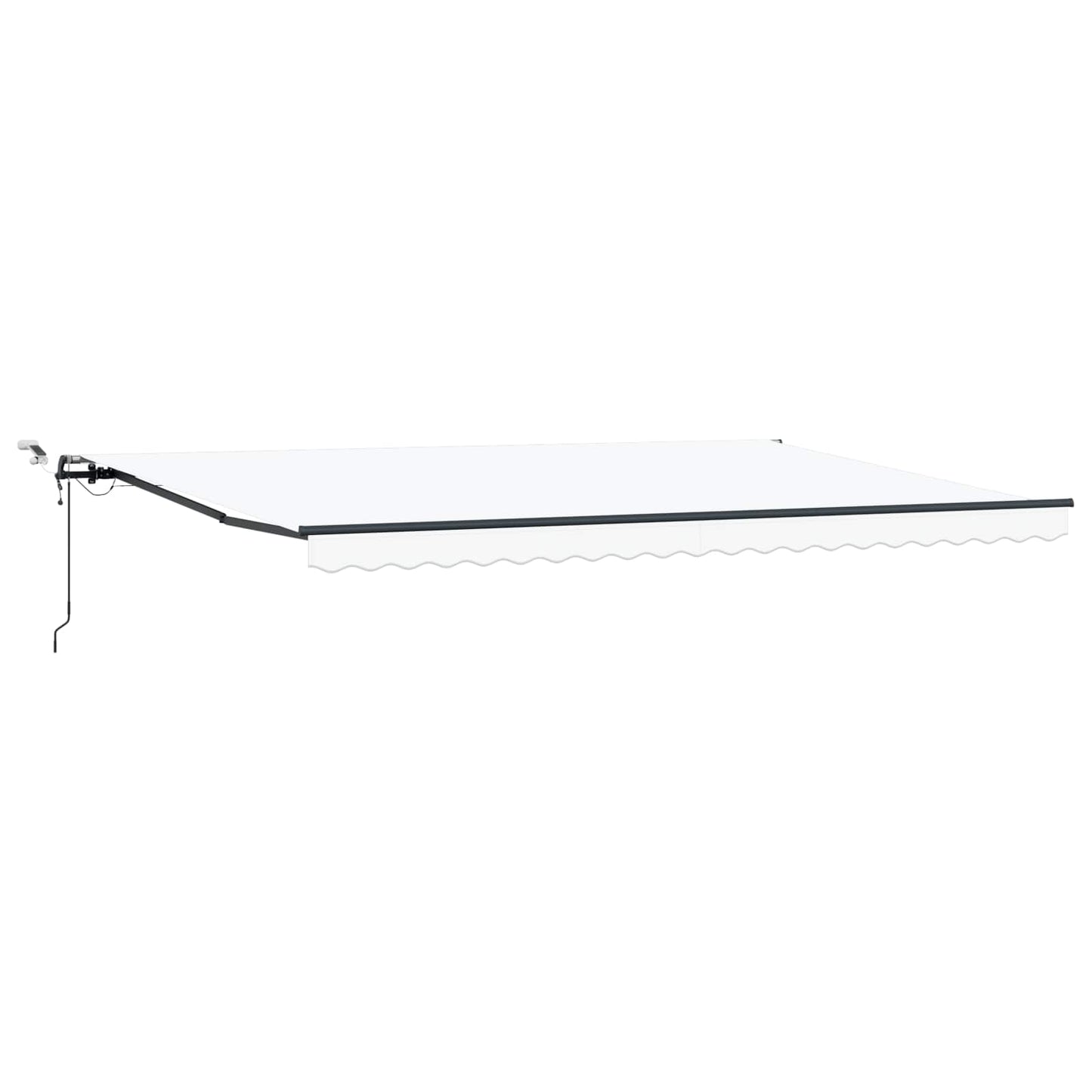 Uttrekkbar markise Hvit 500 × 300 cm Polyester
