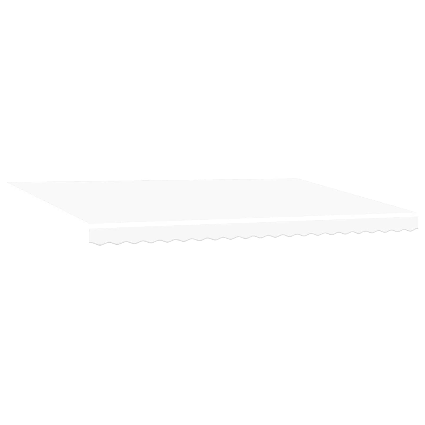 Uttrekkbar markise Hvit 500 × 300 cm Lær og aluminium