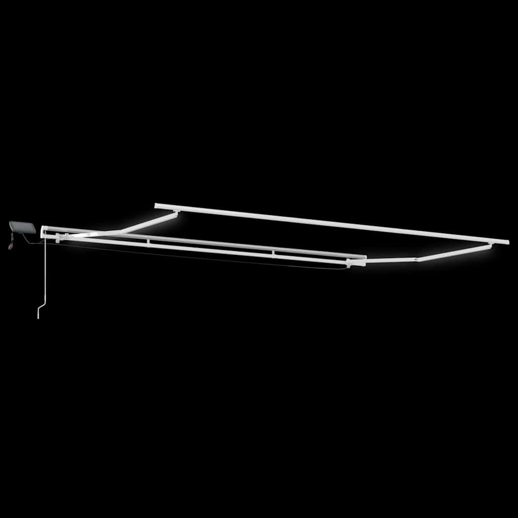 Uttrekkbar markise Grønn og hvit 500 × 300 cm