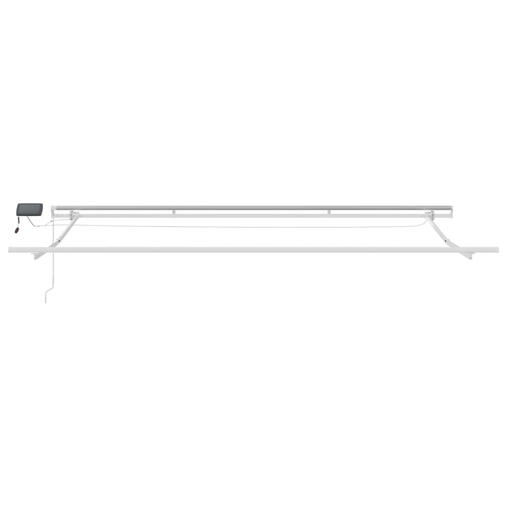 Uttrekkbar markise Grønn og hvit 500 × 300 cm