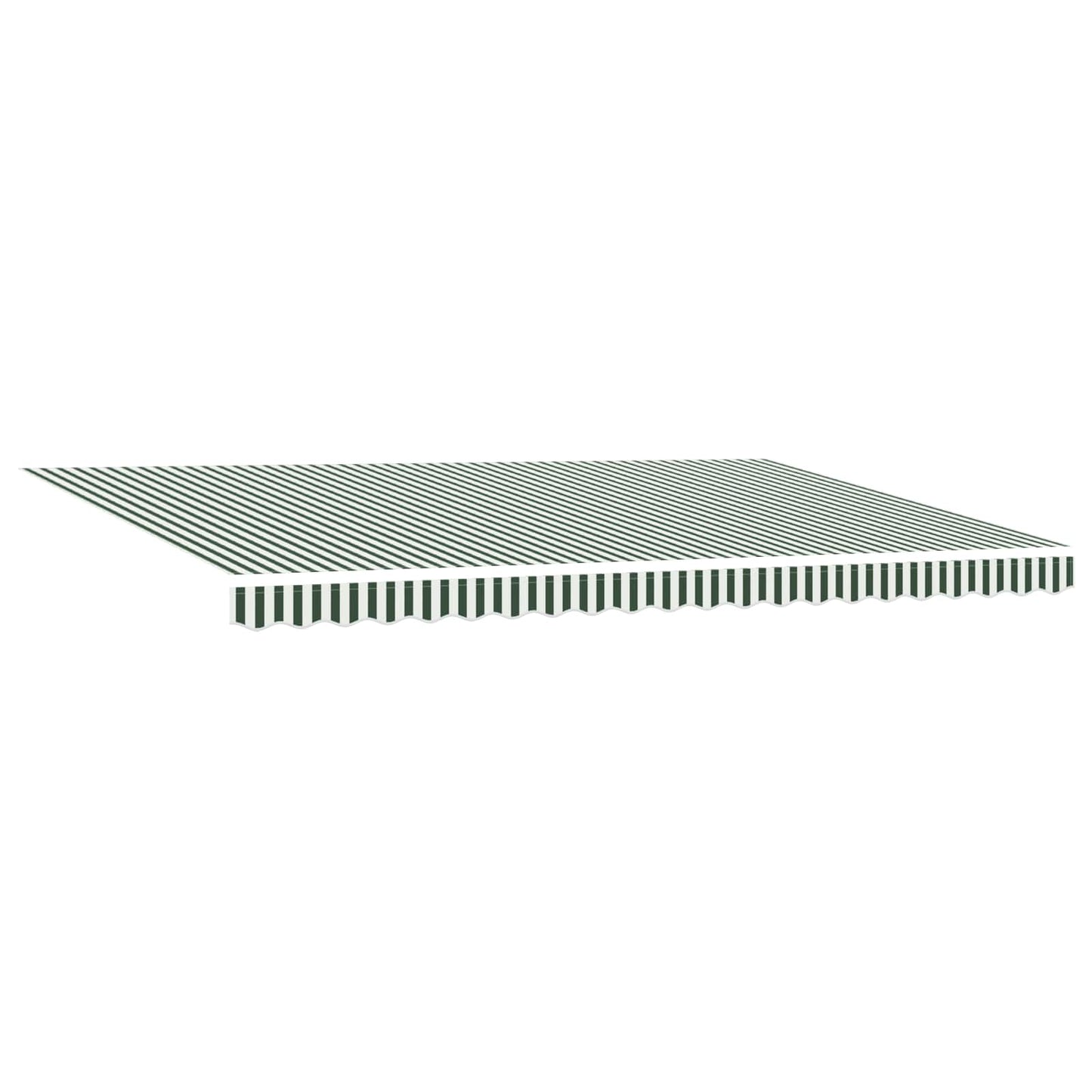 Uttrekkbar markise Grønn og hvit 500 × 300 cm