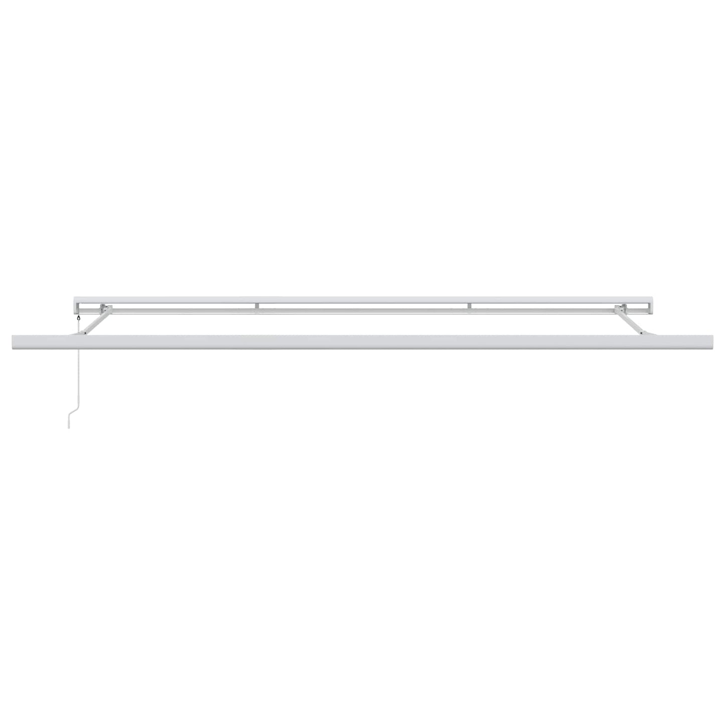 Uttrekkbar markise Grønn og hvit 500 × 300 cm Lær og aluminium