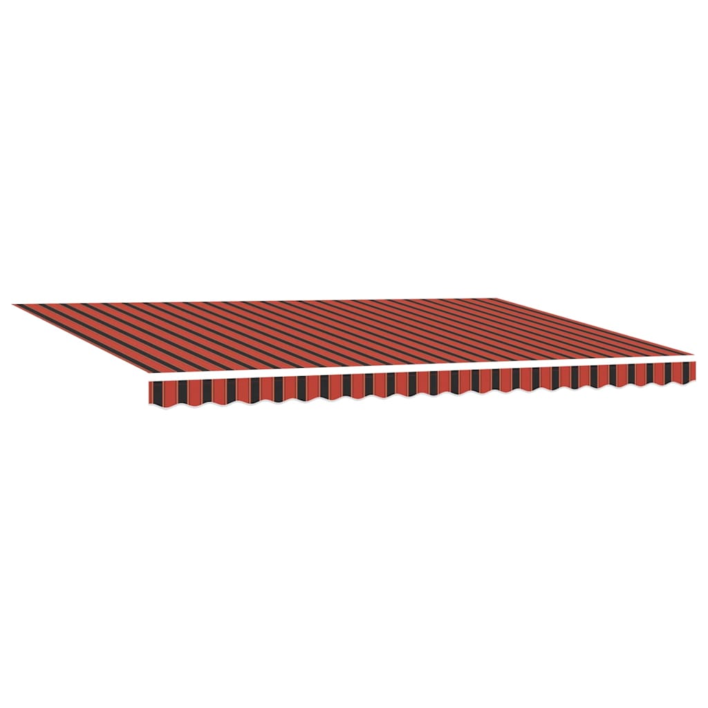 Markiseduk Oransje og Brunt 500 × 350 cm Polyester