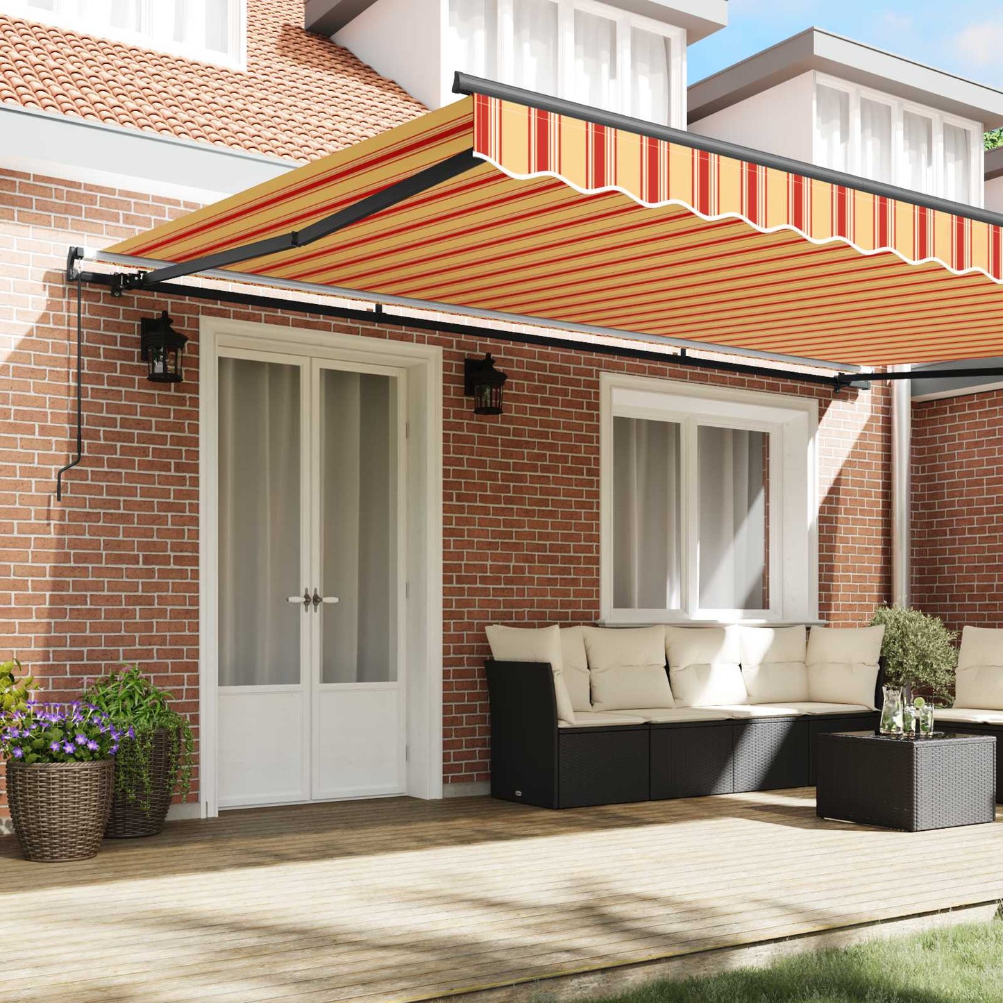 Innvendbar Markise Gul og oransje 500 × 350 cm