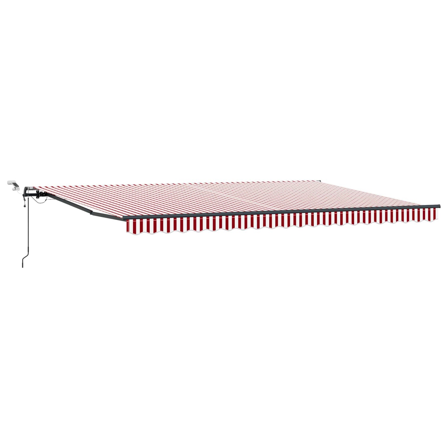 Markiseduk Rød og Hvit 500 × 350 cm Polyester