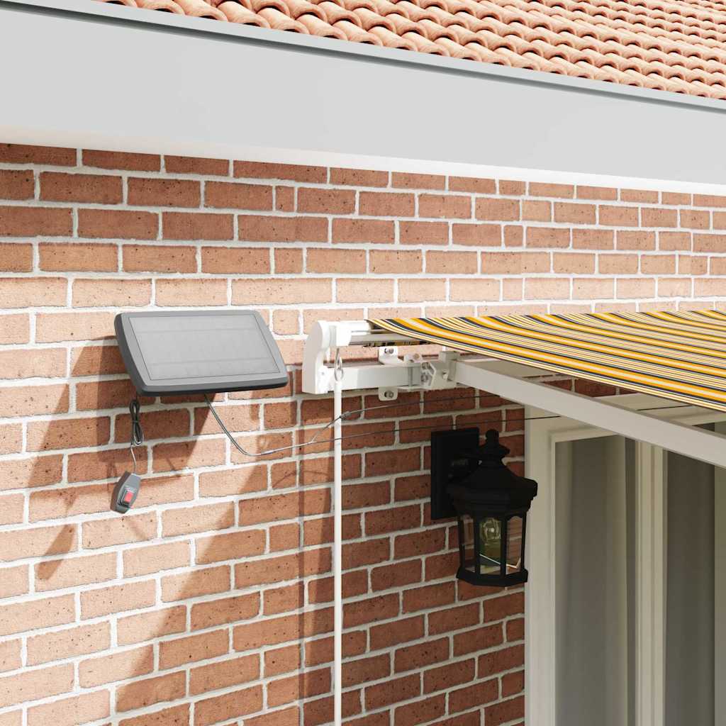 Uttrekkbar markise Flerfarget 500 × 350 cm Stoff og Aluminium