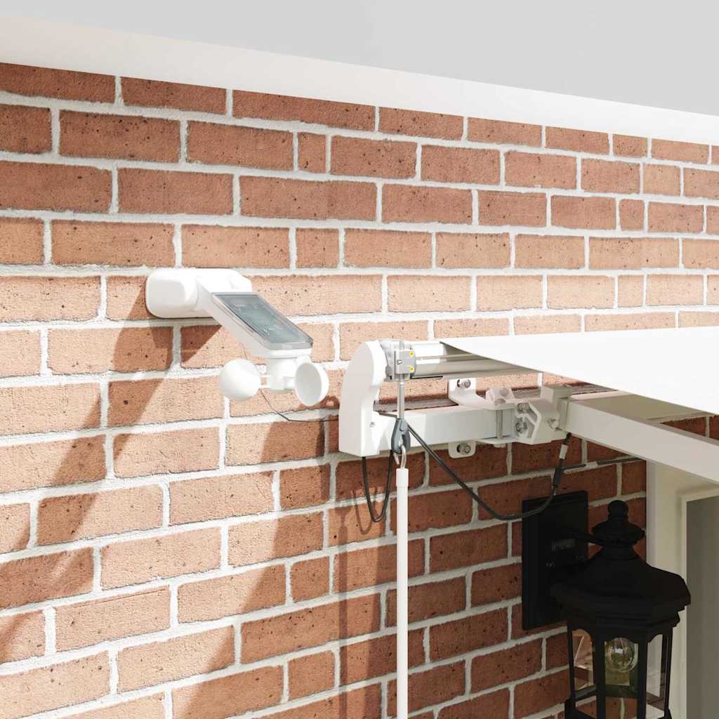 Uttrekkbar markise Hvit 500 × 350 cm Polyester
